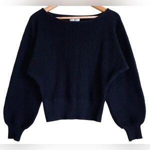 L’Academie Revolve Preppy Casual Ribbed Baggy Balloon Sleeves Pullover Sweater M